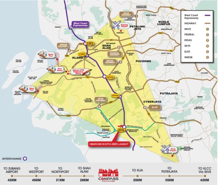 Compass Industrial Park Kuala Langat Location Map 768x650 